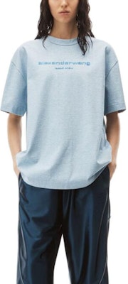 亚历山大王男女同款蓝色字母印花短袖T恤 UCC32316404-51A Lookbook 亚历山大王男女同款蓝色字母印花短袖T恤 UCC32316404-51A