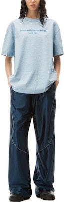 亚历山大王男女同款蓝色字母印花短袖T恤 UCC32316404-51A Shop 亚历山大王男女同款蓝色字母印花短袖T恤 UCC32316404-51A