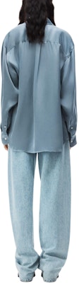 Alexander Wang Unisex Fitted Long Sleeve Shirt Blue 4WC12414564-60A Shop Alexander Wang Unisex Fitted Long Sleeve Shirt Blue 4WC12414564-60A