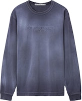 Alexander Wang Unisex Navy Logo Print Oversized Long Sleeve Knit T-Shirt UCC4231665-506 Alexander Wang Unisex Navy Logo Print Oversized Long Sleeve Knit T-Shirt UCC4231665-506