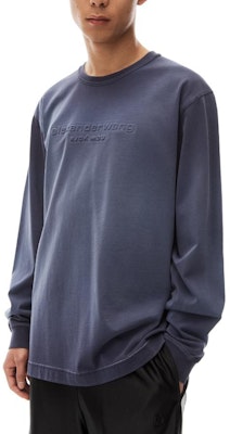 亚历山大王男女同款海军蓝logo印花宽松长袖针织T恤 UCC4231665-506 Purchase 亚历山大王男女同款海军蓝logo印花宽松长袖针织T恤 UCC4231665-506