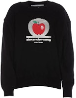 Alexander Wang Unisex Oversized Food Print Crewneck Sweatshirt - Black. 1KC3231041-001 Alexander Wang Unisex Oversized Food Print Crewneck Sweatshirt - Black. 1KC3231041-001