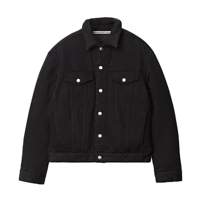 Alexander Wang Unisex Solid Color Denim Jacket UDC1232315011