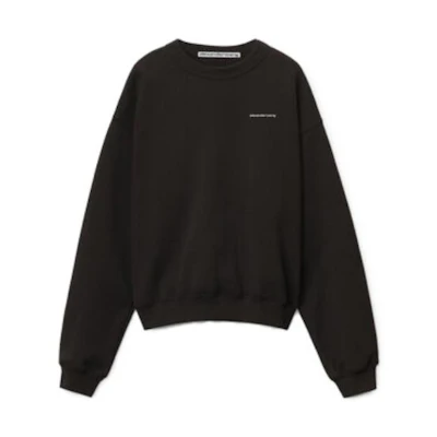 Alexander Wang Unisex Solid Color Sweatshirt Black. UCC3211471-001