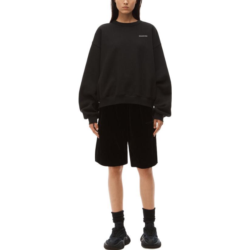 Shop Sudadera Unisex Negra de Color Sólido Alexander Wang. UCC3211471-001
