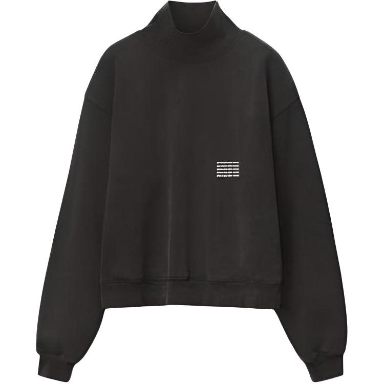 Alexander Wang Unisex Solid Pullover Sweatshirt Black. UCC3221538-007