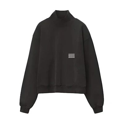 Alexander Wang Unisex Solid Pullover Sweatshirt Black. UCC3221538-007