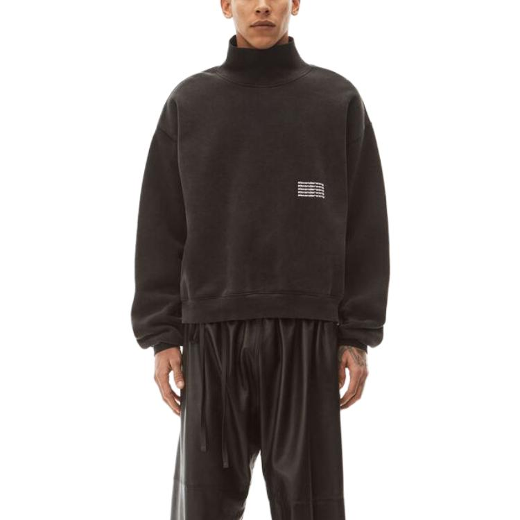 Lookbook Alexander Wang 男女款純色套頭衛衣 黑色 UCC3221538-007