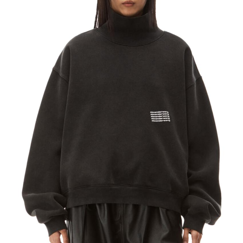 Shop Alexander Wang 男女款純色套頭衛衣 黑色 UCC3221538-007