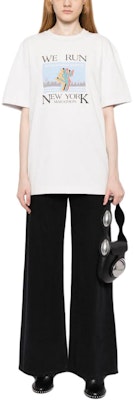 Alexander Wang Kaos Unisex Putih Crewneck dengan Cetak Huruf Grafis. UCC1241691-083 Shop Alexander Wang Kaos Unisex Putih Crewneck dengan Cetak Huruf Grafis. UCC1241691-083