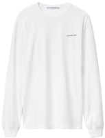 Alexander Wang Unisex White High-Twist Cotton Long Sleeve Tee. UCC3211013-100 Alexander Wang Unisex White High-Twist Cotton Long Sleeve Tee. UCC3211013-100