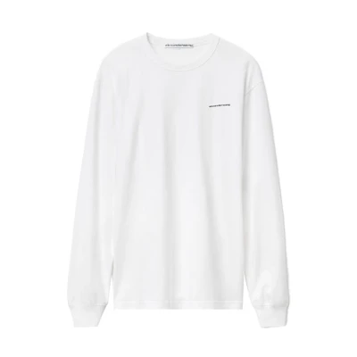 Alexander Wang Unisex White High-Twist Cotton Long Sleeve Tee. UCC3211013-100
