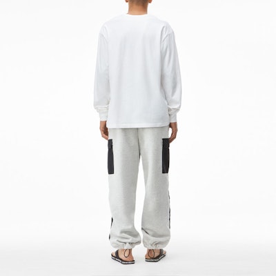 Alexander Wang Unisex Putih Kaos Lengan Panjang Katun High-Twist. UCC3211013-100 Details for Alexander Wang Unisex Putih Kaos Lengan Panjang Katun High-Twist. UCC3211013-100