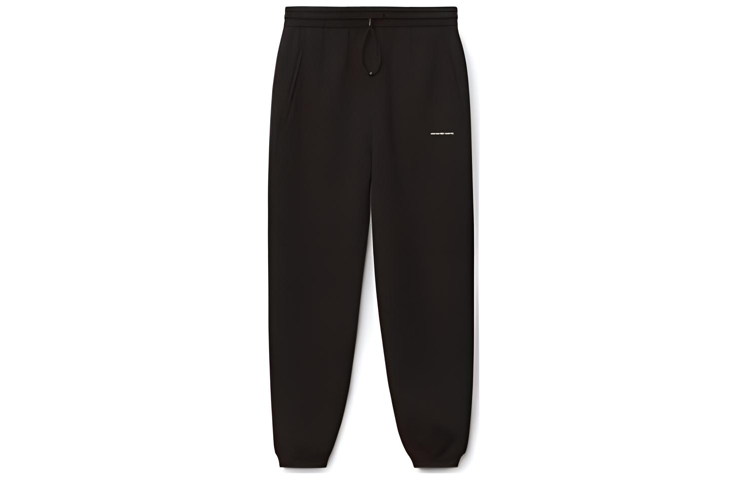 Alexander Wang Velour Knit Drawstring Jogger Pants Unisex - Black. UCC2224046-001
