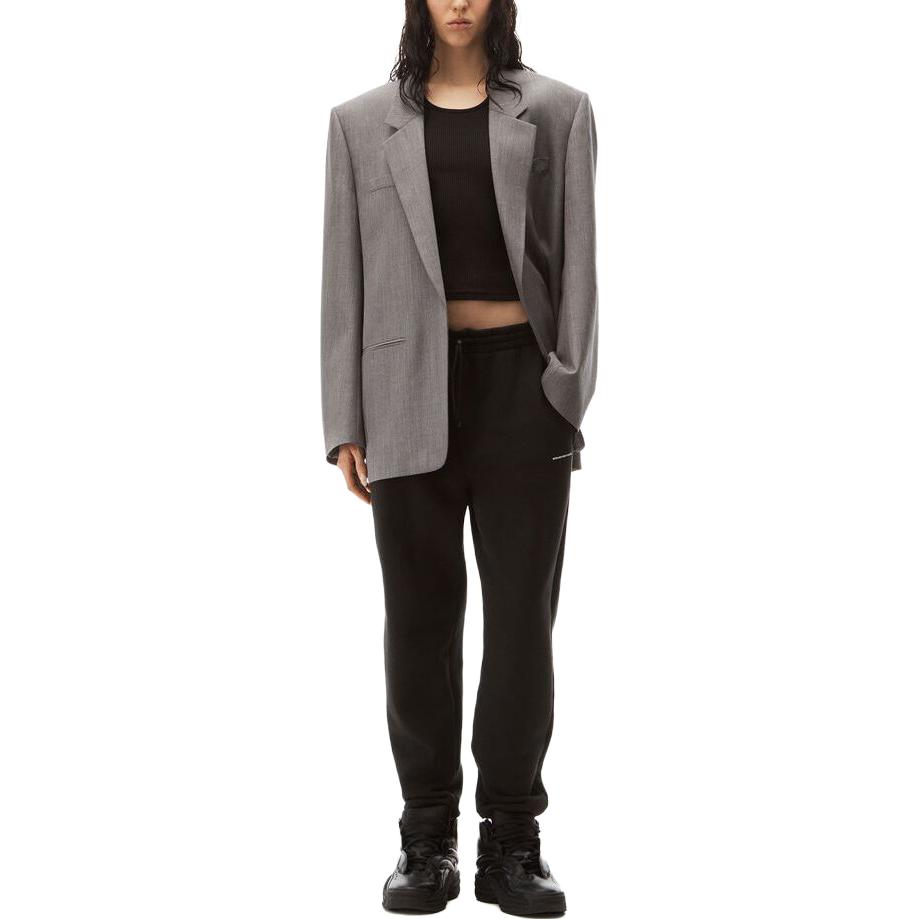 Lookbook アレキサンダー ワン ベロア ニット ドローコード ジョガーパンツ ユニセックス - ブラック. UCC2224046-001