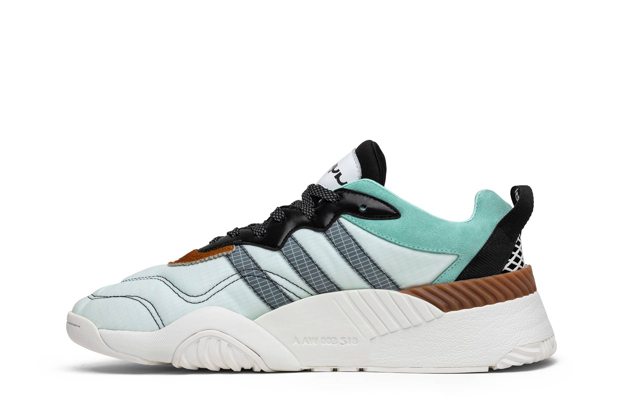 Lookbook Alexander Wang x adidas Turnout Trainer 'Clear Mint' dalam warna Mint yang Jelas. DB2613