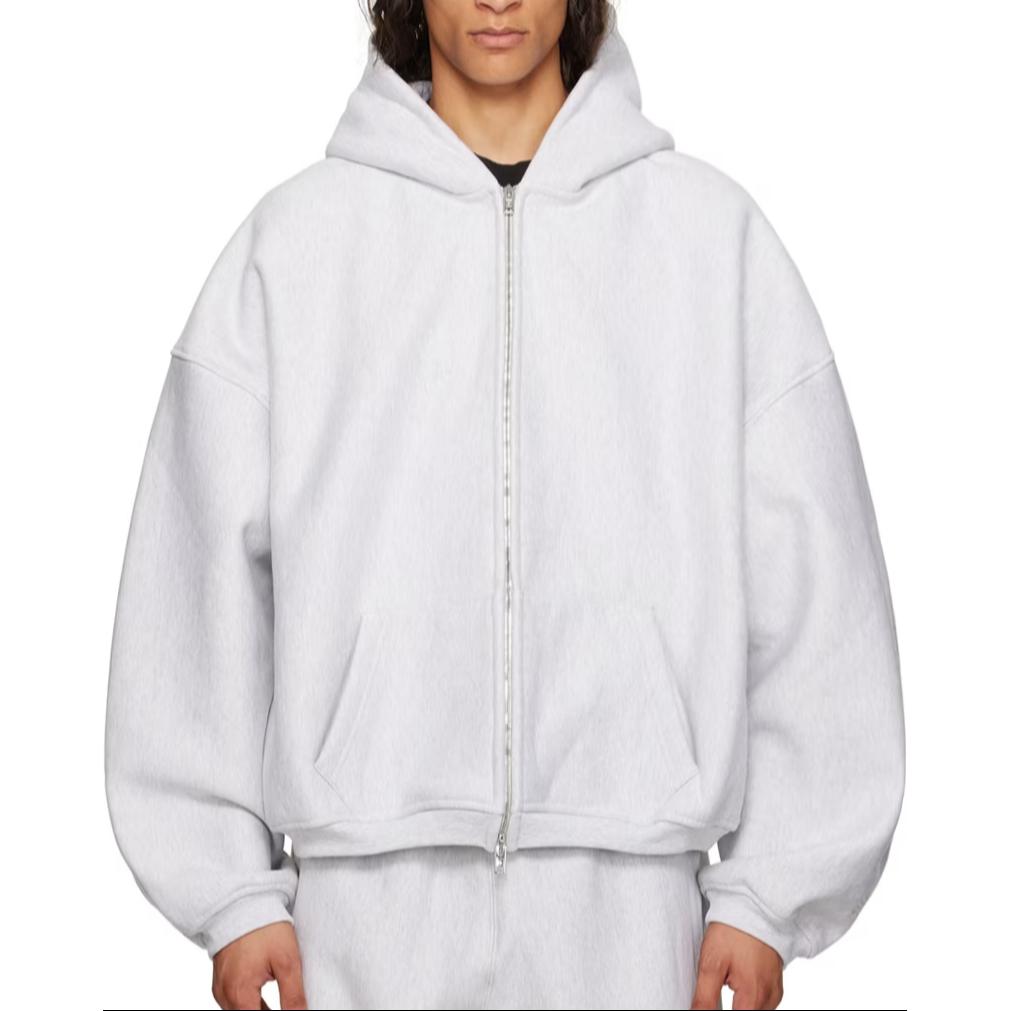 Alexander Wang Zip-Up Hoodie Gray POIZON240809800
