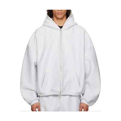 Alexander Wang Zip-Up Hoodie Gray POIZON240809800