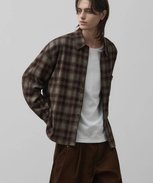 alice-failed-check-crop-shirt-brown-alssh-5321-cbr