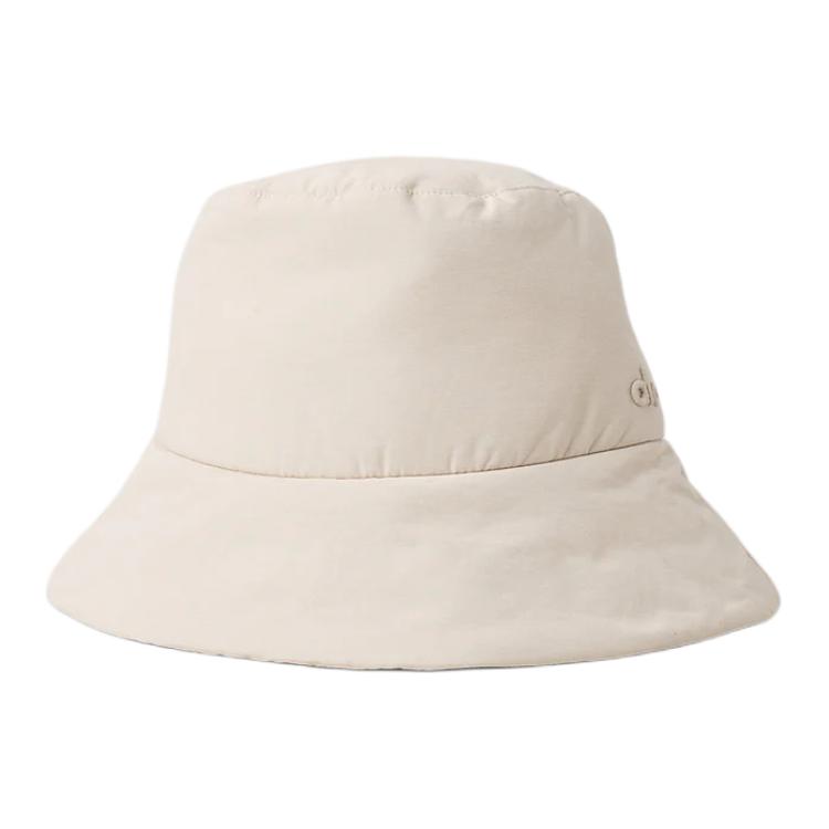 ALO Embroidered Logo Cotton Nylon Bucket Hat Unisex Couple Style Off-White A0656U-OFF-WHITE