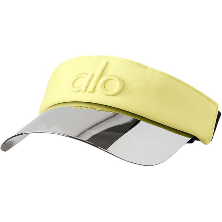 ALO Logo Design Polyester Visor Hat Unisex Couple Style Yellow A0684U-SUNSHINE