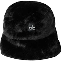 ALO Logo Faux Fur Beanie Hat Unisex Couple Style Black A0375U ALO Logo Faux Fur Beanie Hat Unisex Couple Style Black A0375U