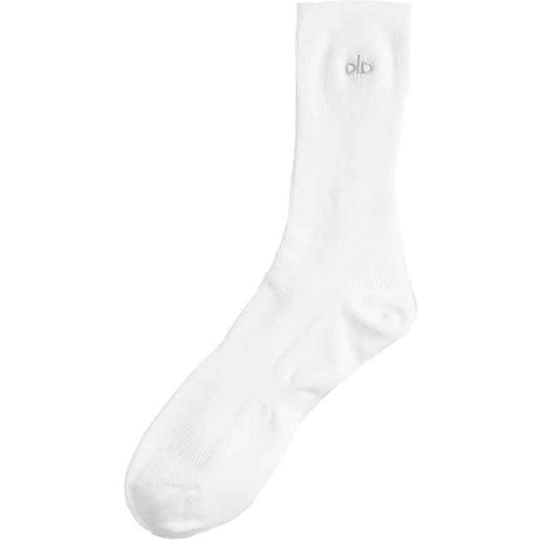 ALO Soft Elastic Lightweight Crew Socks Unisex - 1 Pair Pack A0649U