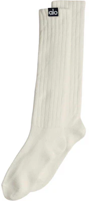 ALO Solid Logo Embroidered Ribbed Crew Socks Unisex - 1 Pair Pack. A0690U Buy ALO Solid Logo Embroidered Ribbed Crew Socks Unisex - 1 Pair Pack. A0690U