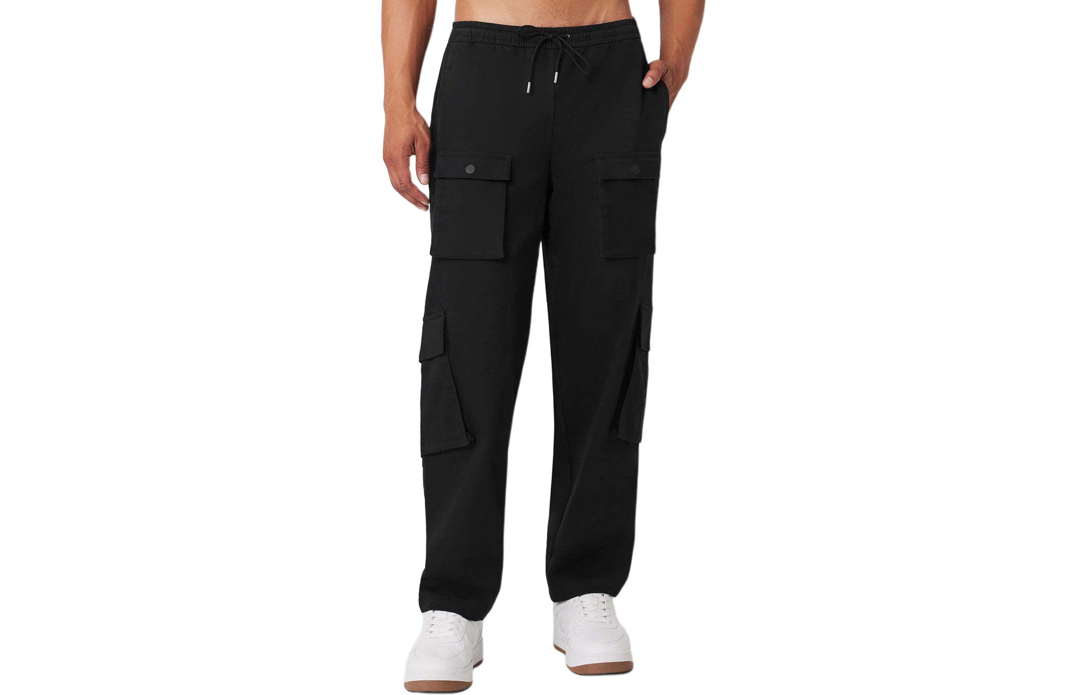 Order Alo Yoga宽松版大口袋纯色工装裤 - 黑色 m5173r