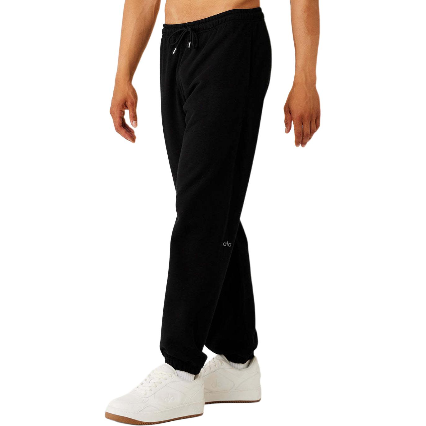 Shop Alo Yoga 纯色束绳弹力舒适休闲长裤 M5151R