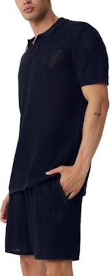 Alo Yoga 纯色V领宽松针织短袖上衣 M1229R Shop Alo Yoga 纯色V领宽松针织短袖上衣 M1229R