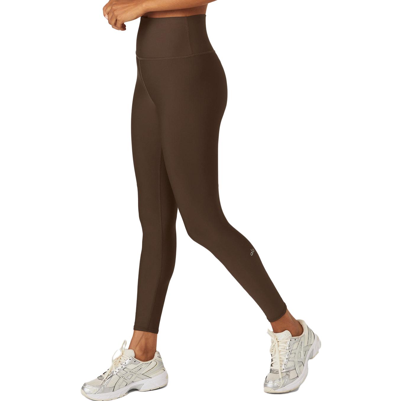 Shop Alo Yoga Airlift Seluar Ketat Pinggang Tinggi Pearlescent Coffee Brown. W51314R