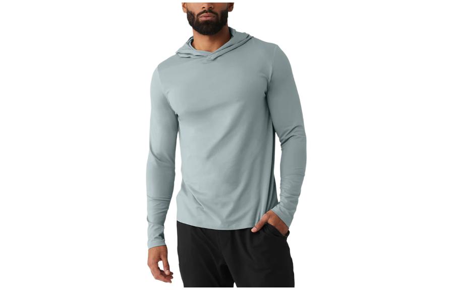 Alo Yoga Conquer Reform Long Sleeve Hoodie Pullover Sweatshirt Men M3199R