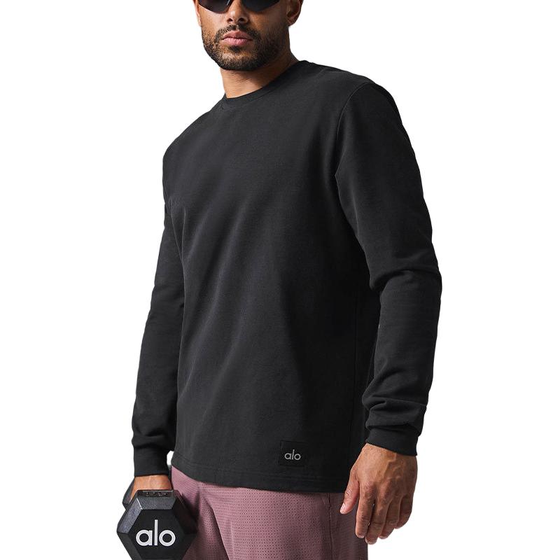 Alo Yoga Double Take Long Sleeve Crewneck Solid Sweatshirt. M3225R