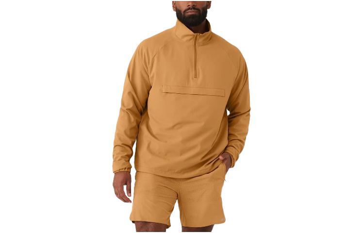 Alo Yoga Solid Stand Collar Raglan Jacket Men’s Toffee. M4125R