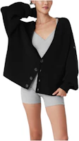 Order Alo Yoga Unisex Cozy Knit Cardigan Solid Color Casual Wear Sweater. M3227R