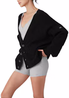 Shop Alo Yoga Unisex Cozy Knit Cardigan Solid Color Casual Wear Sweater. M3227R