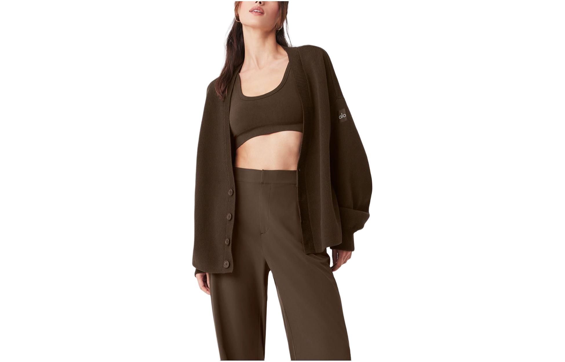 Purchase Alo Yoga男女同款舒适针织开衫纯色休闲毛衣。 M3227R