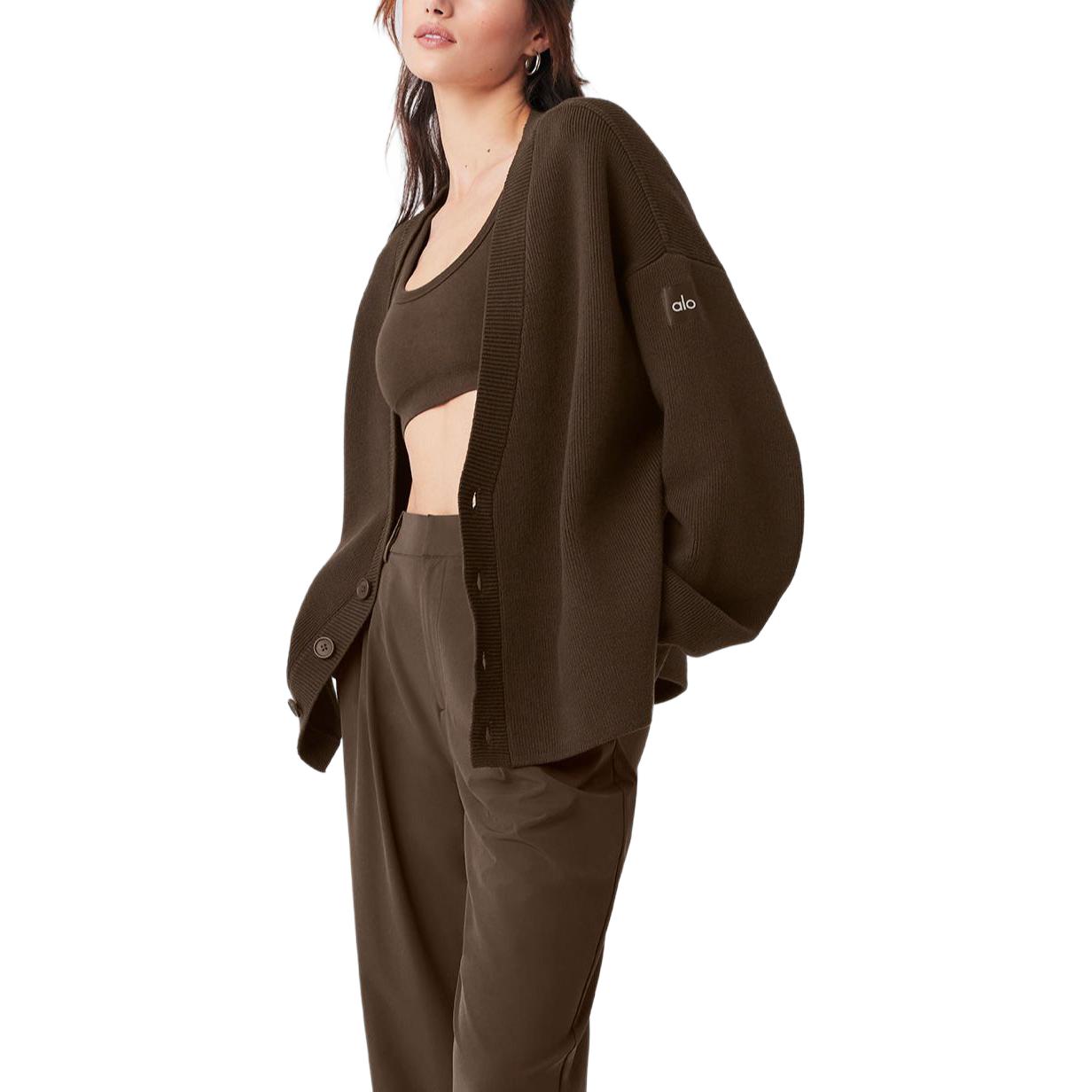 Sizing Alo Yoga男女同款舒适针织开衫纯色休闲毛衣。 M3227R