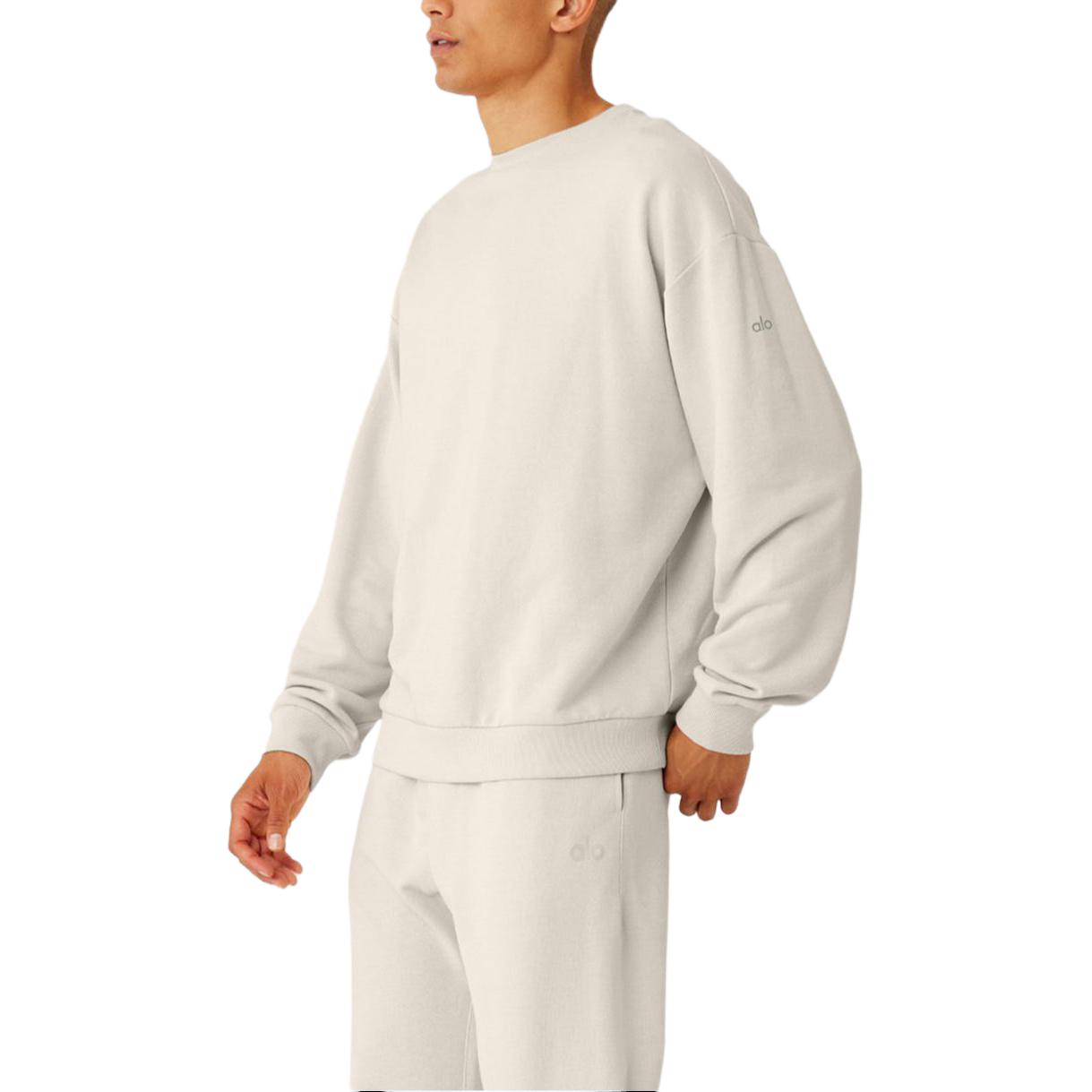 Sizing Alo Yoga男女同款纯色圆领套头卫衣 M3207R