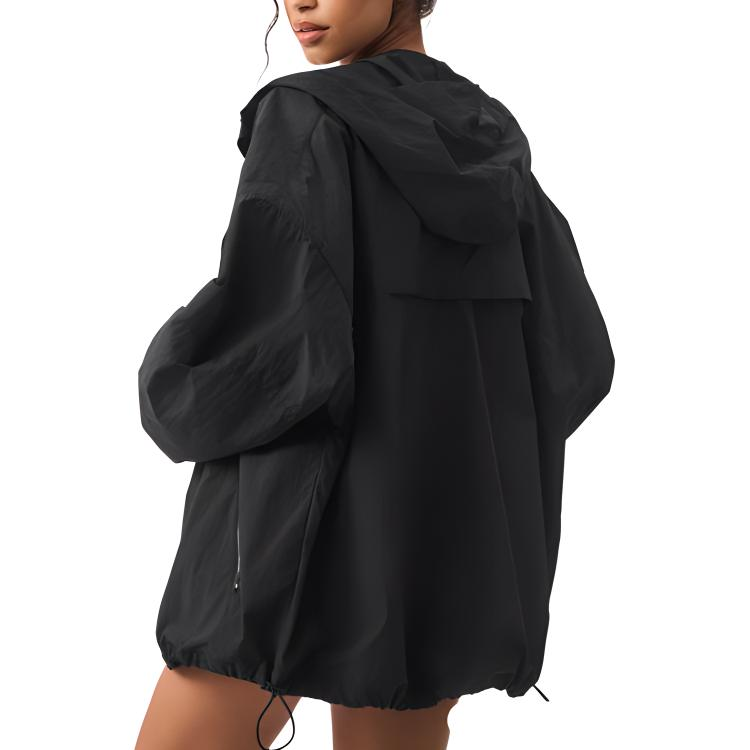 Shop Alo Yoga男女宽松款连帽外套黑色 m4166r