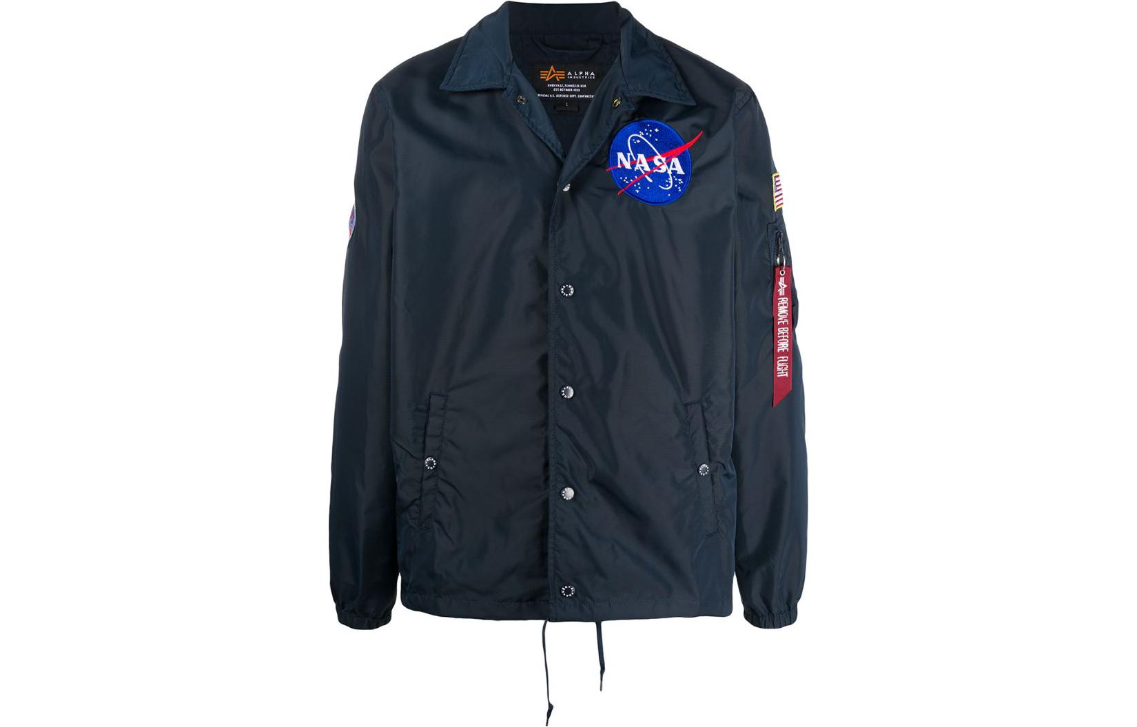 Alpha Industries Black Embroidered Logo Long-Sleeve Jacket 126137-07