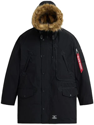 Alpha Industries Black Full-Zip Hooded Padded Parka Jacket for Men mjn53501c1-black Buy Alpha Industries Black Full-Zip Hooded Padded Parka Jacket for Men mjn53501c1-black