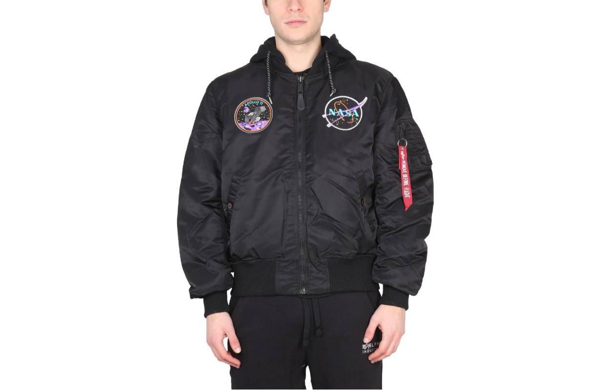 Alpha Industries Black Hooded Long-Sleeve Jacket 10810803