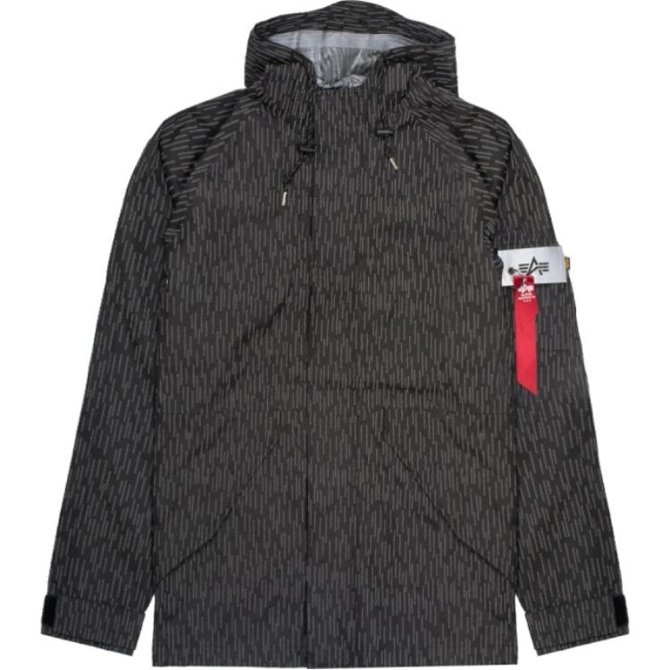 Alpha Industries Black Hooded Zip-Up Relaxed Fit Jacket MJE49000C1-983