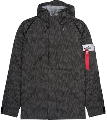 阿尔法工业黑色连帽拉链宽松版夹克 MJE49000C1-983 Buy 阿尔法工业黑色连帽拉链宽松版夹克 MJE49000C1-983