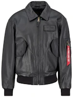 Alpha Industries Black Long-Sleeve Jacket with Pocket & Foldable Collar MJC52500C1-BLACK Alpha Industries Black Long-Sleeve Jacket with Pocket & Foldable Collar MJC52500C1-BLACK