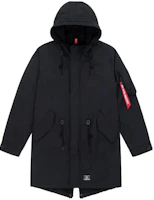 Alpha Industries Black Zip-Up Hoodie Jacket with Drawstring, Oversized Fit MJF52500C1-BLACK Alpha Industries Black Zip-Up Hoodie Jacket with Drawstring, Oversized Fit MJF52500C1-BLACK