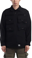 Alpha Industries Black Zip-Up Pocket Jacket with Logo and Collared Design MJN53000C1-BLACK Alpha Industries Black Zip-Up Pocket Jacket with Logo and Collared Design MJN53000C1-BLACK