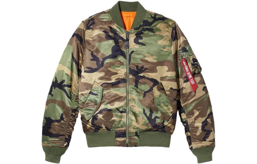 Alpha Industries Camouflage Zip-Up Jacket Camo Green MJM44530C1-CAMO